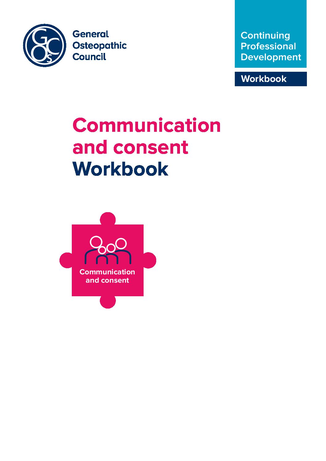 Communication And Consent Workbook Continuing Professional Development